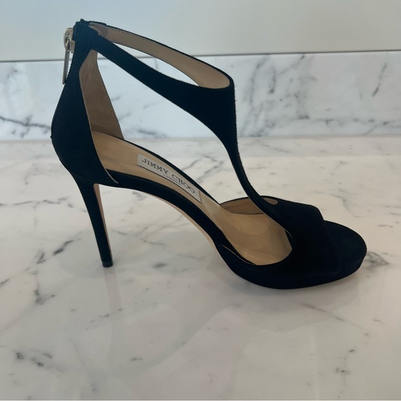 Jimmy Choo Black T-Strap Heels main image 7
